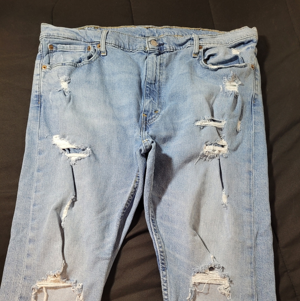 Men Blue Levi Jeans 42 x 32 Denim Preowned